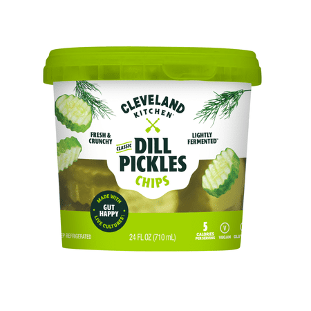 Cleveland Kitchen  Classic Dill Pickle Chips  24 fl oz