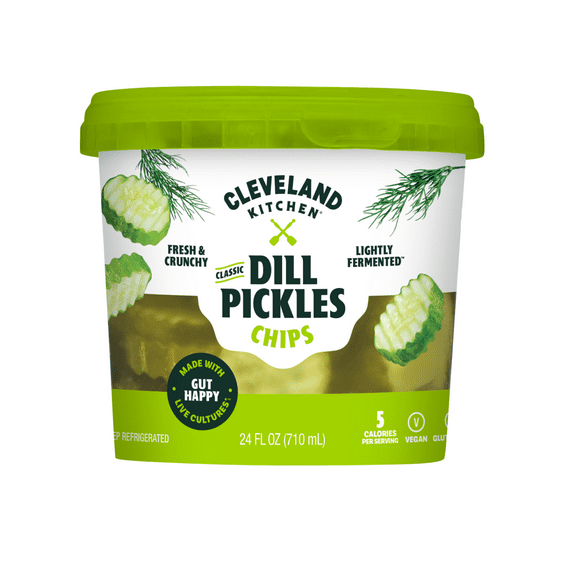 Cleveland Kitchen, Classic Dill Pickle Chips, 24 fl oz