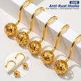 thumbnail image 2 of 12 Pcs Shower Curtain Hooks Electroplate Smooth Sliding Single Shower Hooks for Decorating Shower Curtains, 2 of 6
