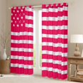 thumbnail image 3 of Homewish Modern American Flag Black Out Curtains for Kids, Cartoon Stars Print Curtains Pack of 2 (42x63 Each), Hot Pink Abstract Bedroom Curtains, Living Room Curtains Decor, 3 of 7