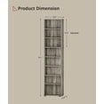 thumbnail image 2 of DVD Tower Storage Rack, 8-Tier Media Storage Shelves with Adjustable Shelves CD Cabinet for Living Room Bedroom Office, 2 of 14