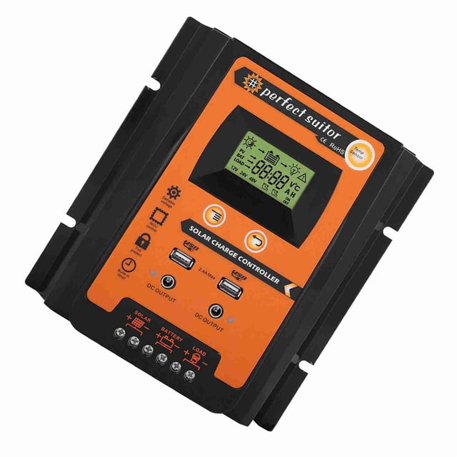 Controlador De Carga Solar MPPT 30A50A, Reconocimiento Automático De Voltaje, Pantalla LCD Para Automóviles Y Motocicletas