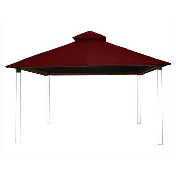 ACACIA AGOK12- TERRACOTTA 12 sq. ft. Gazebo Roof Framing & Mounting Kit with Terracota Outdura Canopy