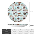 thumbnail image 2 of Bingfone Cute Pug Dogs Print Bone China Dinner Decorative Plates,Handmade Ceramic Dinner Plate with Stand for Home Club-10in, 2 of 6