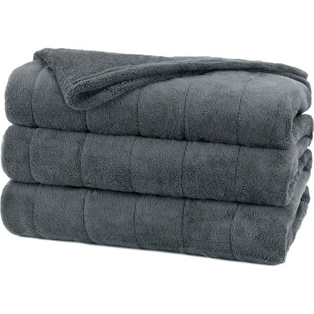 Sunbeam BSM9KQSR82516A00 Channeled Microplush Heated Blanket, Queen