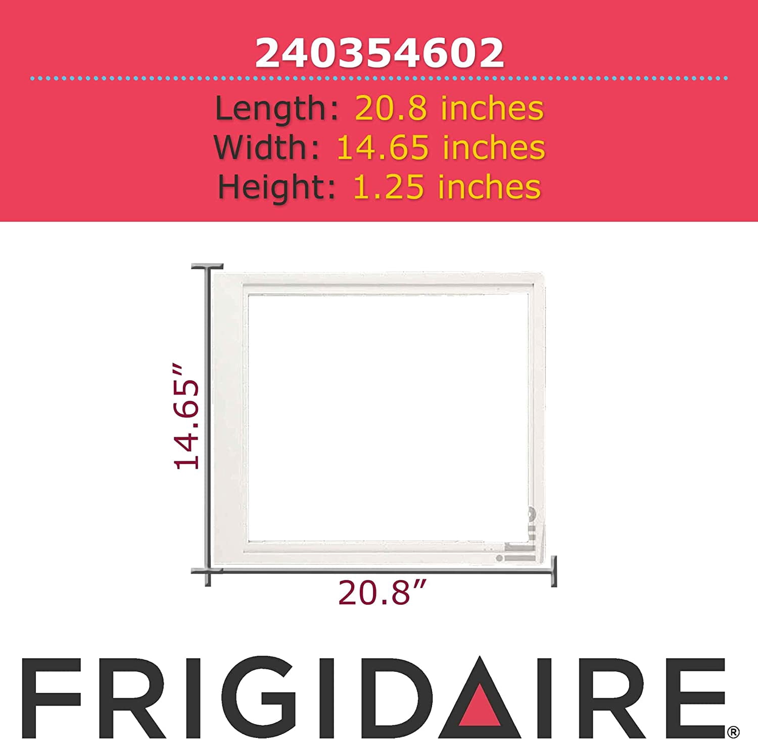 Frigidaire 240354602 Lower Crisper Pan Cover for Refrigerator