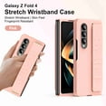 thumbnail image 2 of Dteck Shockproof Rugged Case for Samsung Galaxy Z Fold 4 7.6 inch, Full Body Protection With Elastic and stretchable Hand Strap Slim Fit Non-Slip  Hard Case Cover, Pink, 2 of 8