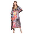 thumbnail image 2 of Robe Kaftan Longue Décontractée Ample à Manches Kimono pour Femmes Grande Taille, Tenue de Villégiature, Robe de Soirée, Fête, Été, Plage, Couvre-Maillot, 2 of 6