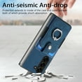 thumbnail image 4 of Compatible with Samsung Galaxy Z Fold 6, Classic Card Slots 360 Rotating Finger Ring Kickstand PU Leather + TPU Frame Magnetic Closure Back Case Cover for Samsung Galaxy Z Fold 6, Blue, 4 of 7