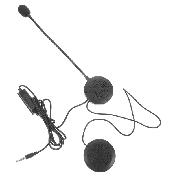 unbranded Auriculares Para Casco De Motocicleta Con Micrófono Negro Sonido Y Ergonómico
