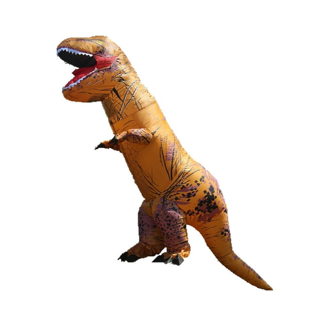 Ropa inflable divertida para niños, disfraz de dinosaurio, muñeco, accesorios para Halloween, disfraz inflable de Tiranosaurio Rex
