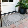 thumbnail image 6 of Addison Rugs Chantille Indoor/Outdoor Transitional Stripes Gray Washable Rectangle Rug, 1'8" x 2'6", 6 of 6