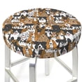 thumbnail image 3 of KLL Cute Puppy Round Bar Chair Cushion Cover 12 inch ,Bar Stool Protector with Elastic, Soft Washable, 3 of 6