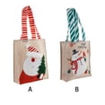 thumbnail image 3 of Bewildely Bolsa de regalo de Navidad con asa Atmósferas Vacaciones Navidad Snack Bolso Craft Tabletop Farmhouse Packaging Carrier Holder Kits de decoración para fiestas Muñeco de nieve Bewildely HA065360-02, 3 of 6
