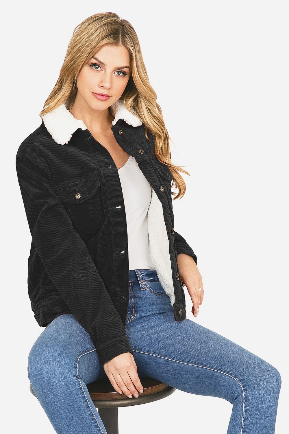 levis corduroy sherpa jacket women's