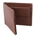 thumbnail image 4 of Bifold Wallet Pocket Wallet Light Brown Leather Multiple Slots Card Wallet for Men Adults Travel Daily, 4 of 10