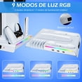 thumbnail image 4 of YUOY Soporte de Enfriamiento para PS5 con Cargador Dual para Controladores, Iluminación RGB y Almacenamiento de Juegos – Todos los Accesorios para PS5 en Uno Compatible con PS5 Pro/Slim/Original, 4 of 7