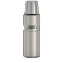 Thermos Stainless King Vacuum Insulated Beverage Bottle, 16oz, Matte Stainless Steel