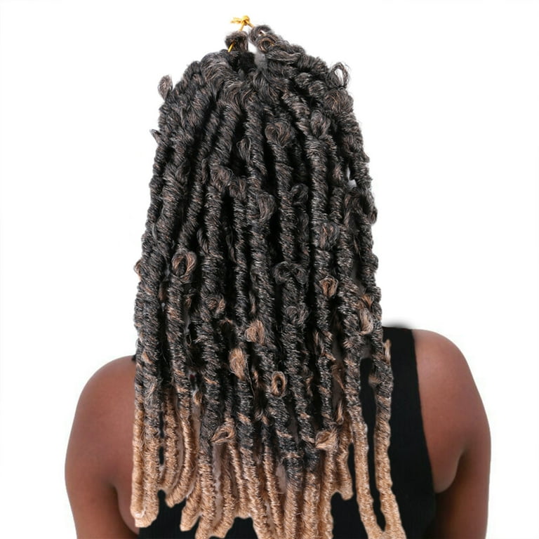 YSGFHGJW Headband Wig Human Hair,Crochet Hair Distressed Bow Faux Braids Messy Pre Looped Soft Locks