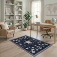 thumbnail image 2 of ODIKA Turtle Nautical Compass Motif Ocean Border Scattered Animals Flowing Dynamic Non-Slip Chair-Friendly for Home Office, Gaming Room, Under Desk, 2 of 7