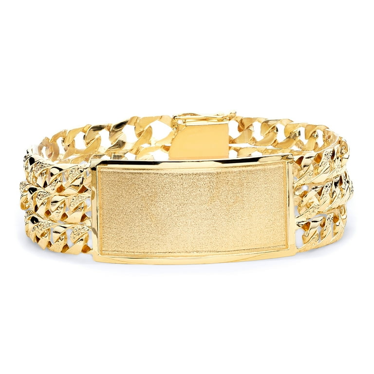 Mens cuban link clearance id bracelet