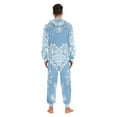thumbnail image 7 of Christmas Heart Shape Snowflakes Adult's Hoodie Onesie Jumpsuit One-Piece Pajamas with Zipper Unisex for Holiday S, 7 of 7