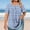 Light Blue, variant on Blczomt Plus Size Spring Tops for Women 2025 Striped Oversized Shirt Round Neck Casual Blue Short Sleeve Button Womens T Shirts