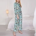 thumbnail image 3 of Lsque Cartoon Pirate Pattern Long Sleeve Pajama Set for Women - Soft 2-Piece Sleepwear and Loungewear Set with Pockets, Comfy Nightwear-Medium, 3 of 7