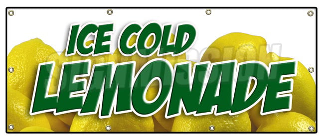 LEMONADE 1 BANNER SIGN lemonaid ice cold fresh homemade drinks food 
