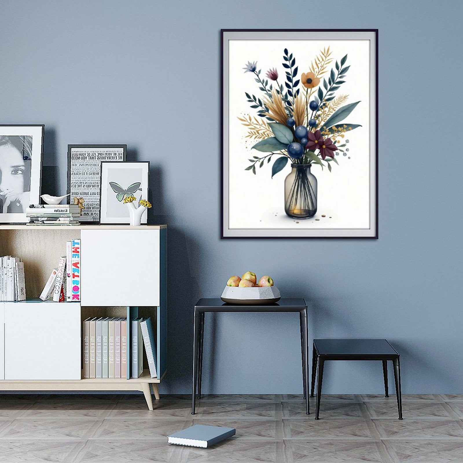 Diamond Art Kits for Adults - Modern Botanical Print No.68 5D Frameless Dimond Painting Kit for Adults Beginner, Round Diamond Kits for Home Wall Decor, Gift for Women