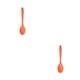 thumbnail image 2 of Wosthever Cuchara de silicona con mango, cucharas antiadherentes para comida, cuchara para cocinar, cuchara agitadora, vajilla para hornear para Naranja 2Conjunto, 2 of 6