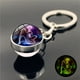 thumbnail image 1 of Llaveros para mujer, llavero de billetera, llavero de auto, llavero lindo, llavero con doce colgantes de vidrio luminoso, llavero de metal con aerosol para quitar llaves., 1 of 4