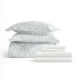 thumbnail image 7 of Noble Linens 7 Piece Bedding Bundle, Microfiber Patterned Comforter and Sheet Set, King, 7 of 7