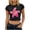 Black Tops, variant on Women Short Sleeve Cropped Tops Y2K Floral Graphic Slim Fit Cute Tees Crew Neck E-Girl Streetwear Light Blue Tops XXL