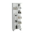 thumbnail image 7 of CoSoTower 63-Inch High Bathroom Cabinet Linen Storage Cabinet with Seven Open Shelves, 7 of 7