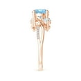 thumbnail image 6 of ANGARA Natural 1.12 ct Aquamarine and Diamond Twisted Vine Engagement Ring in 14K Rose Gold for Women (Size-7mm) | March Birthstone, Anniversary, Jewelry Gift for Women | Natural Aquamarine Ring, 6 of 11