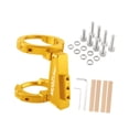 thumbnail image 2 of DYNWAVECA Adjustable Clamp Bike Front Bag Holder Adapter Folding Bike Front Mount Easy Installation Folding Bikes Fronts Rack Adapter Gold, 2 of 9
