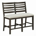 thumbnail image 1 of Lexicon Victoria Textured Fabric Counter Height Bench in Beige, 1 of 10
