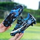 thumbnail image 2 of Zapatos de fútbol para niños Tacos Botas de fútbol atléticas transpirables profesionales para interiores al aire libre TF/AG-NegroAzul-37 Sincero Electrónica, 2 of 5