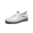 thumbnail image 1 of UKAP Mens Comfort Non-Slip Casual Shoes Business Lightweight Slip On White 7, 1 of 6