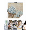 thumbnail image 4 of Blue Hydrangea Cloth Napkins Set of 6 Reusable Dinner Napkins, Flowers Leaves Butterfly Retro Khaki Cocktail Napkin Washable Table Napkins for Wedding/Holiday Party/Baby Shower 20"x20", 4 of 7