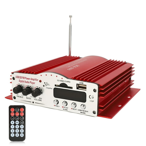 Amplificador de Audio Digital para coche, amplificador de potencia estéreo de 30W y 4 canales, Universal para MP3, MP4, DVD, VCD, FM, USB Play
