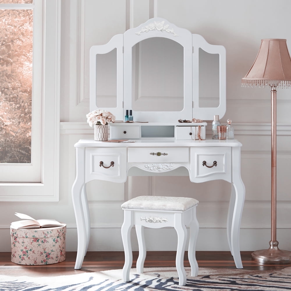 unicorn vanity table and stool