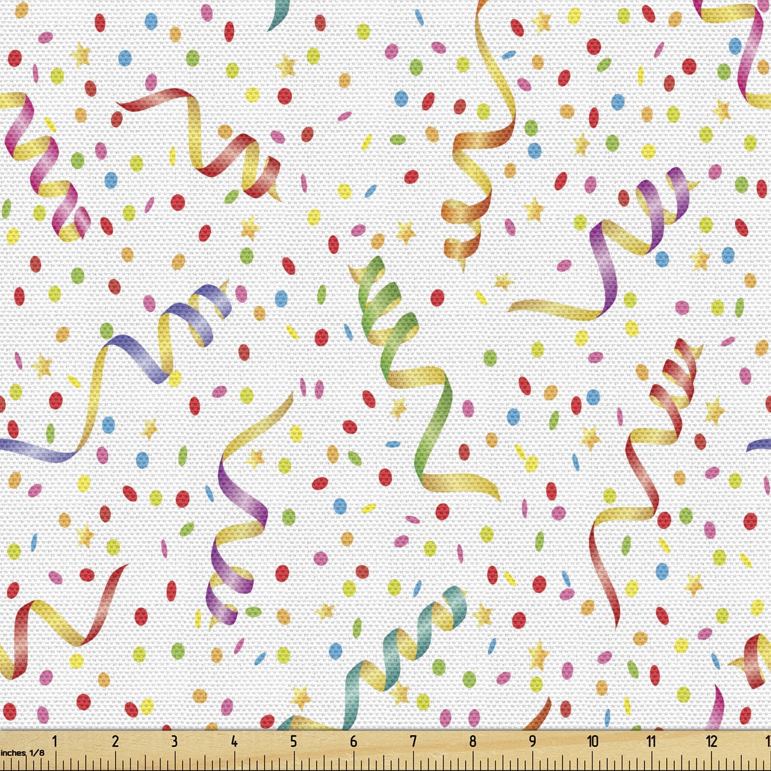 Birthday Fabric by the Yard Colorful Party Pattern Happy Occasion Theme