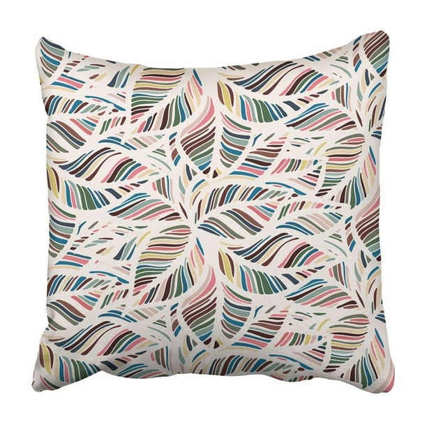 BSDHOME Leaf With Multicolor Leaves In Doodle Style Scribble Abstract