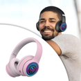 thumbnail image 3 of Auriculares inalámbricos micrófono USB Bluetooth, auriculares rosado, 3 of 6