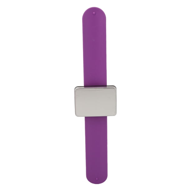 Paleta De Mezcla De Maquillaje Correa Para La Muñeca, Herramienta De Maquillaje Profesional Diseño De Pulsera Rectángulo Práctica Pulsera De Mezcla De Maquillaje Púrpura Para