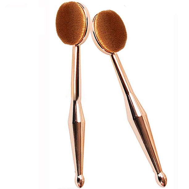 Pinceles de maquillaje profesionales multifunción WEIHJMXG oro rosa
