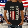 thumbnail image 2 of MEICHEN 250th Anniversary American Round Neck Pullover Women's T Shirt Shirt Short Sleeved T Shirt American Round Neck T Shirt, 2 of 7