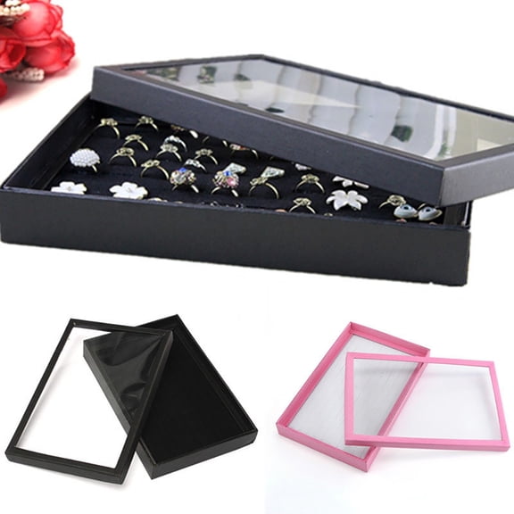 SmartBy 100 Slots Ring Jewelry Display Tray Show Case Organizer Box Storage Holder